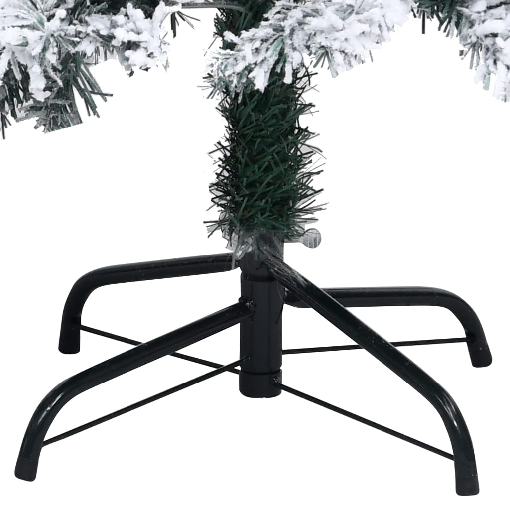 Künstlicher Weihnachtsbaum Mit Schnee Grün 180 Cm Pvc Grün Und Weiß