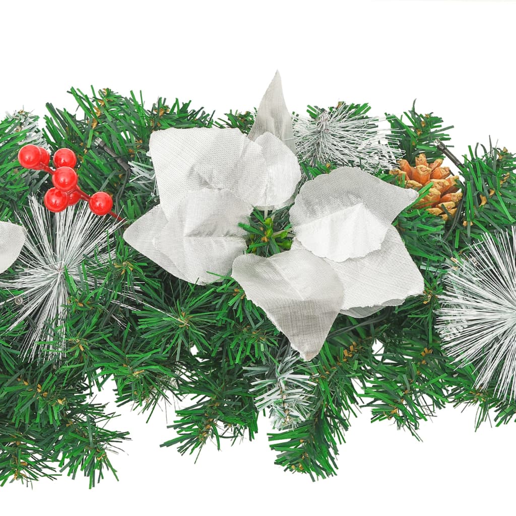 Weihnachts-Türbogen Mit Led-Lichtern Grün 90 Cm Pvc