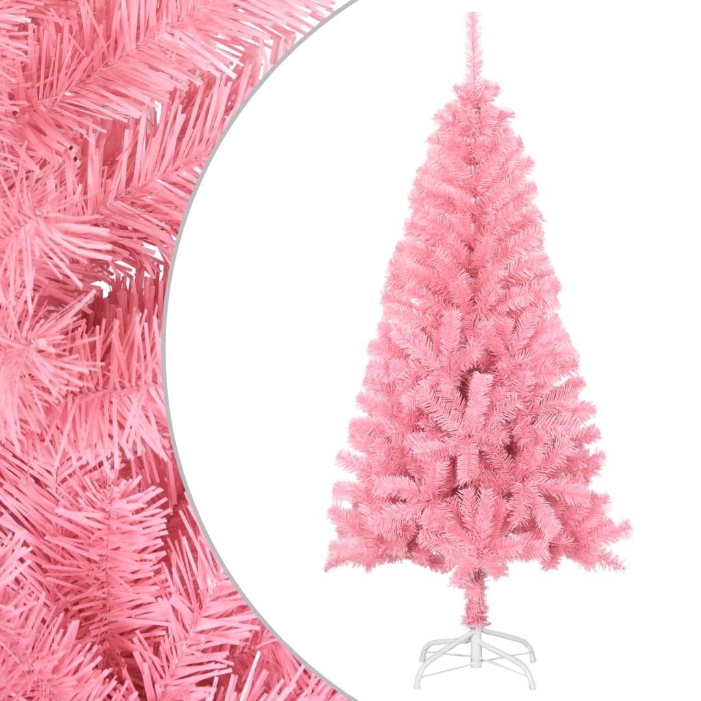 Künstlicher Weihnachtsbaum Mit Ständer 150 Cm Pvc Rosa