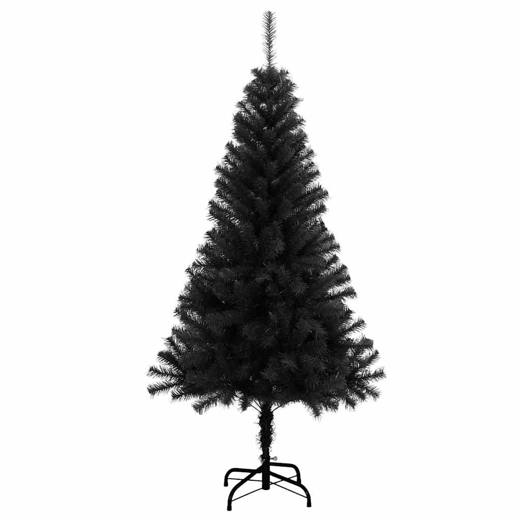 Künstlicher Weihnachtsbaum Mit Ständer 150 Cm Pvc Schwarz