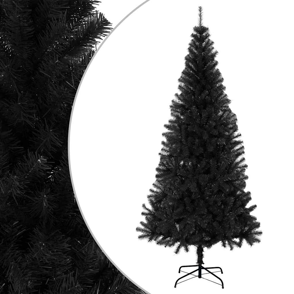 Künstlicher Weihnachtsbaum Mit Ständer 150 Cm Pvc Schwarz