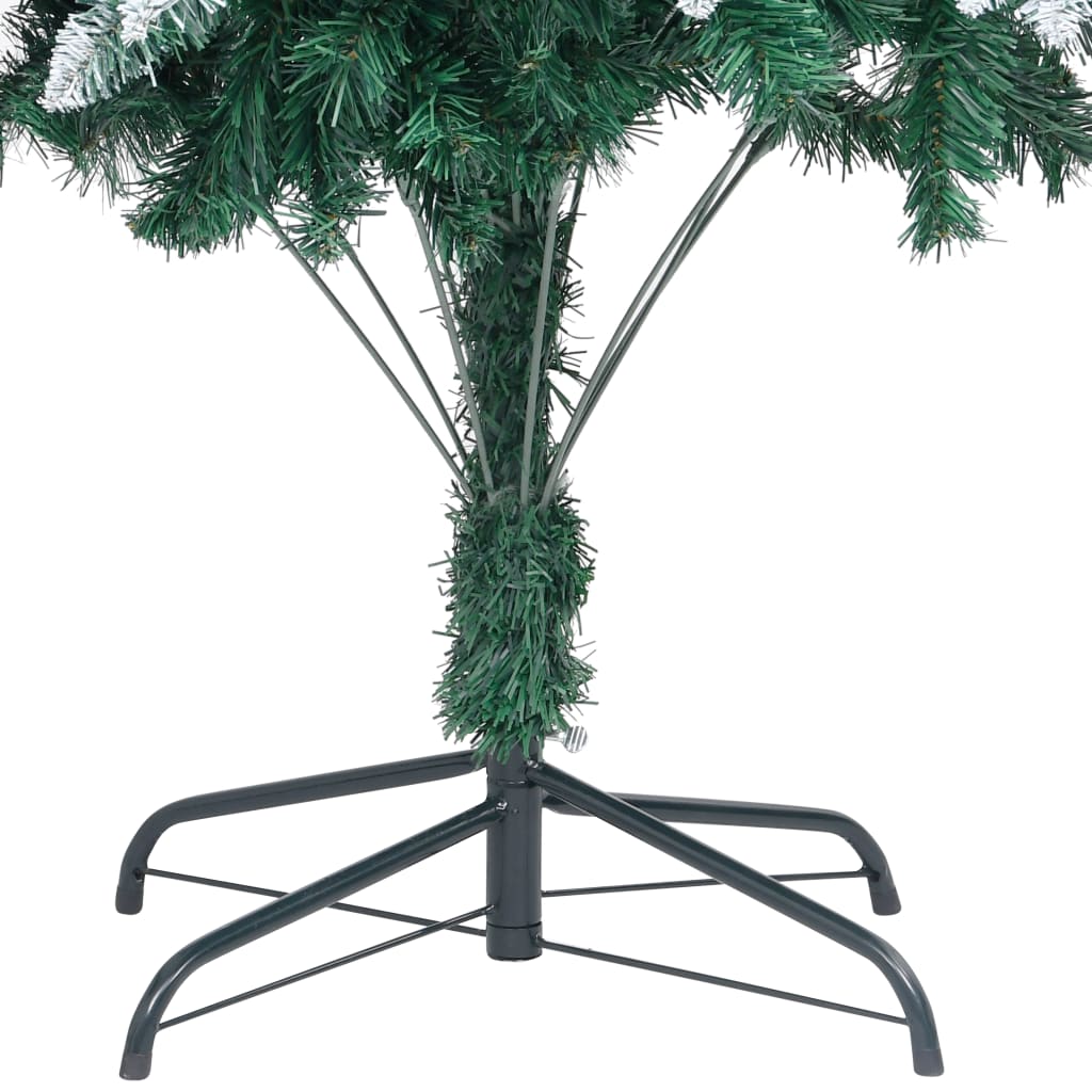 Künstlicher Weihnachtsbaum Mit Zapfen Und Schnee 210 Cm Creme