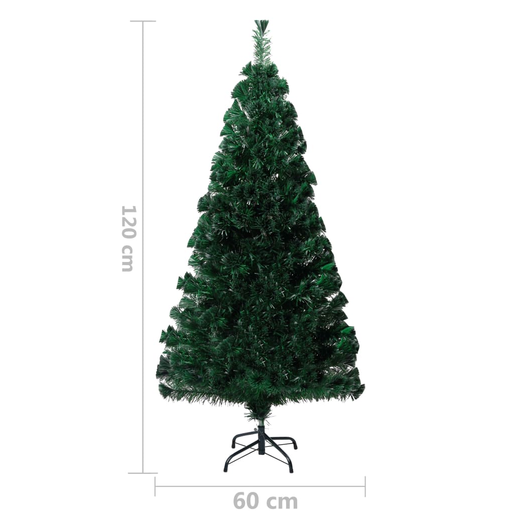 Künstlicher Weihnachtsbaum Mit Ständer Grün 120 Cm Glasfaser Creme