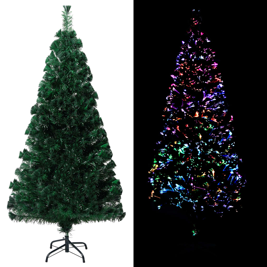 Künstlicher Weihnachtsbaum Mit Ständer Grün 120 Cm Glasfaser Creme