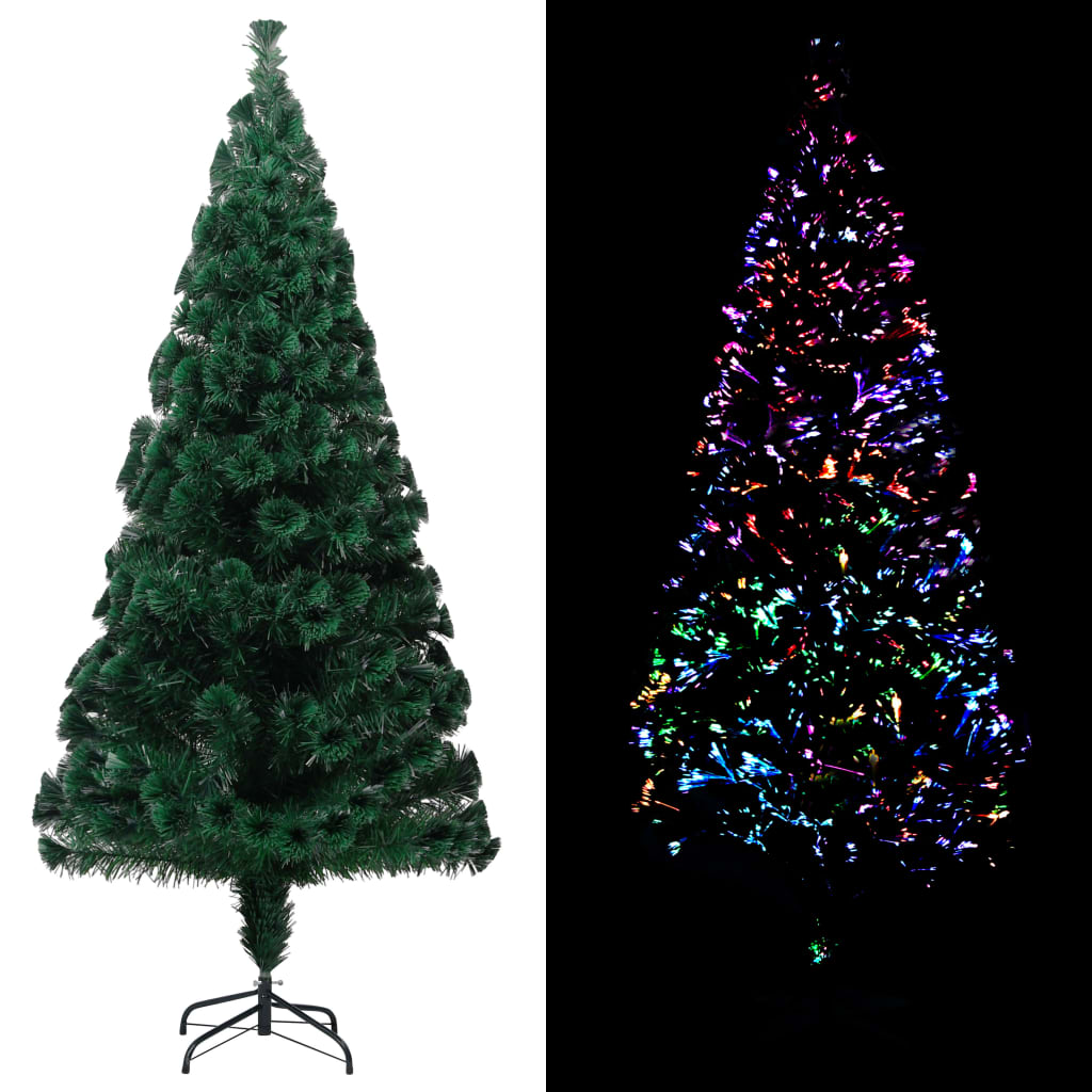 Künstlicher Weihnachtsbaum Mit Ständer Grün 120 Cm Glasfaser Creme
