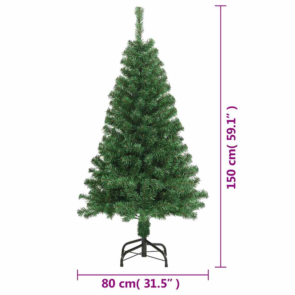 Künstlicher Weihnachtsbaum Mit Dicken Zweigen 150 Cm Pvc Grün