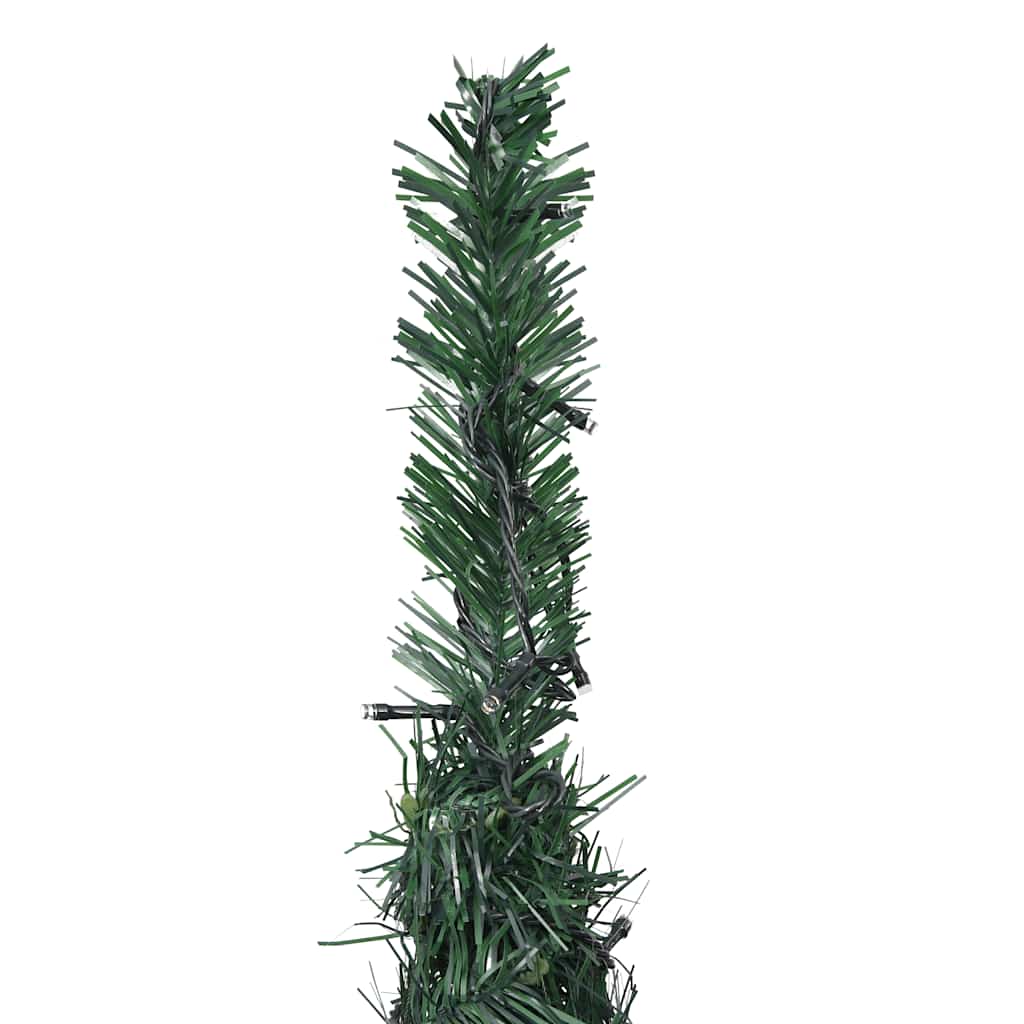 Künstlicher Pop-Up-Weihnachtsbaum Mit Beleuchtung Grün 150 Cm Weiß