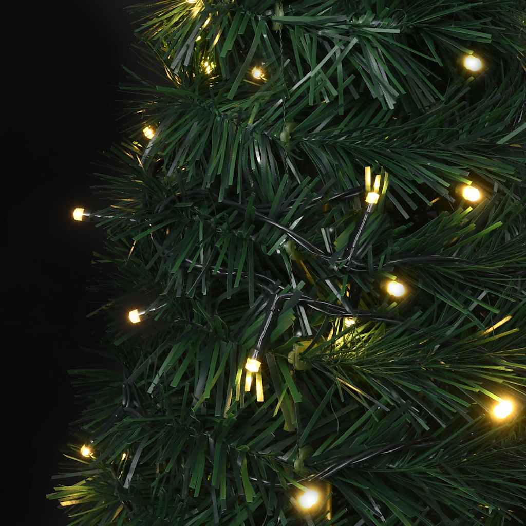 Künstlicher Pop-Up-Weihnachtsbaum Mit Beleuchtung Grün 150 Cm Weiß