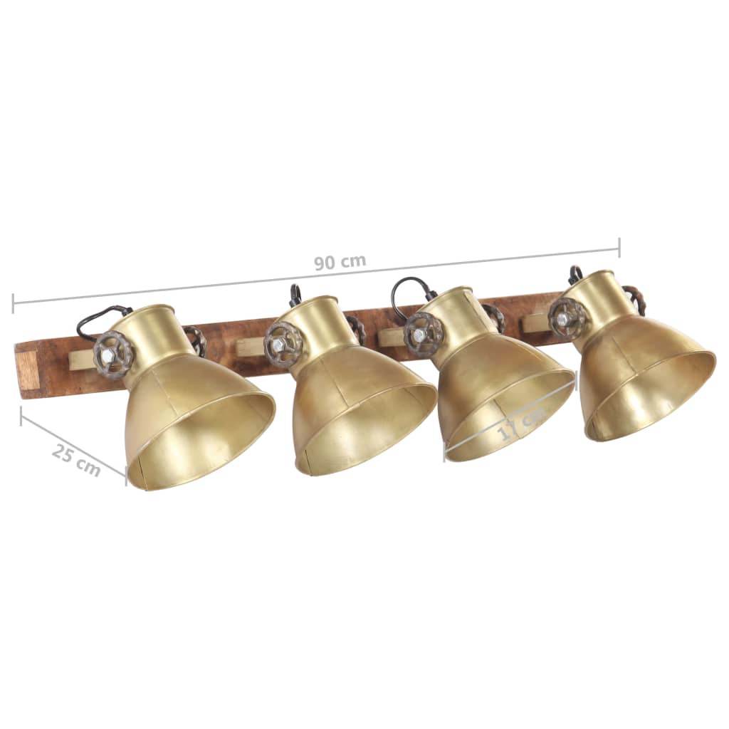 Wandlampe Industriestil 90X25 Cm E27 Messing
