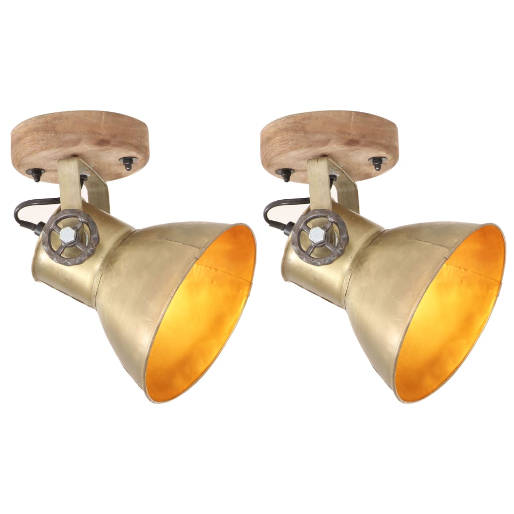 Wandlampe Industriestil 90X25 Cm E27 Messing