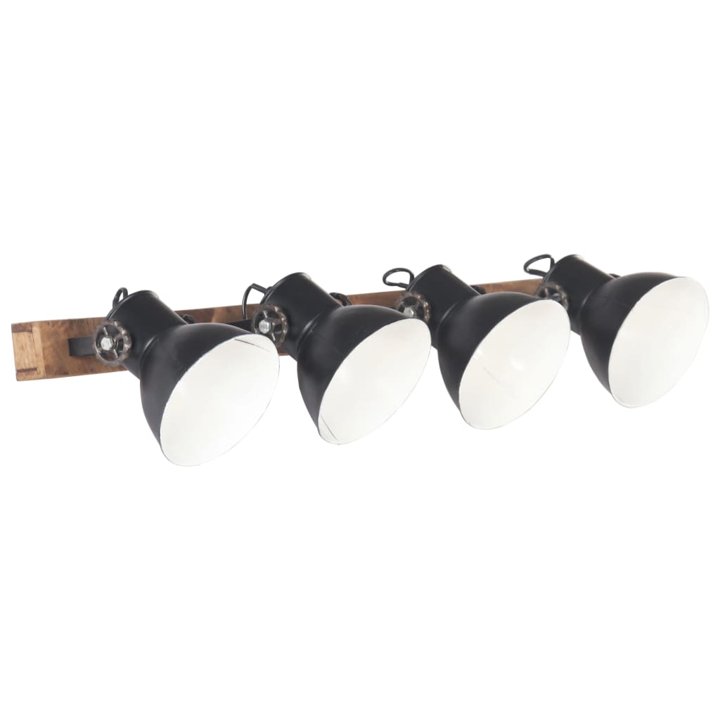 Wandlampe Industriestil 90X25 Cm E27 Schwarz
