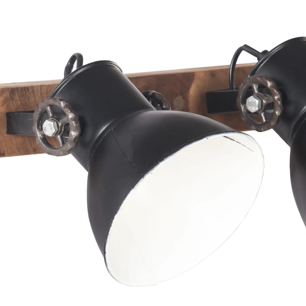 Wandlampe Industriestil 90X25 Cm E27 Schwarz