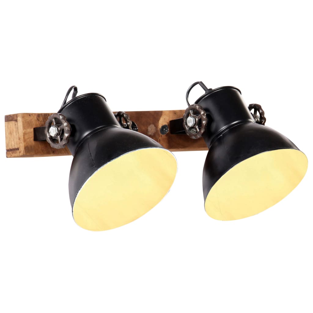 Wandlampe Industriestil 90X25 Cm E27 Schwarz