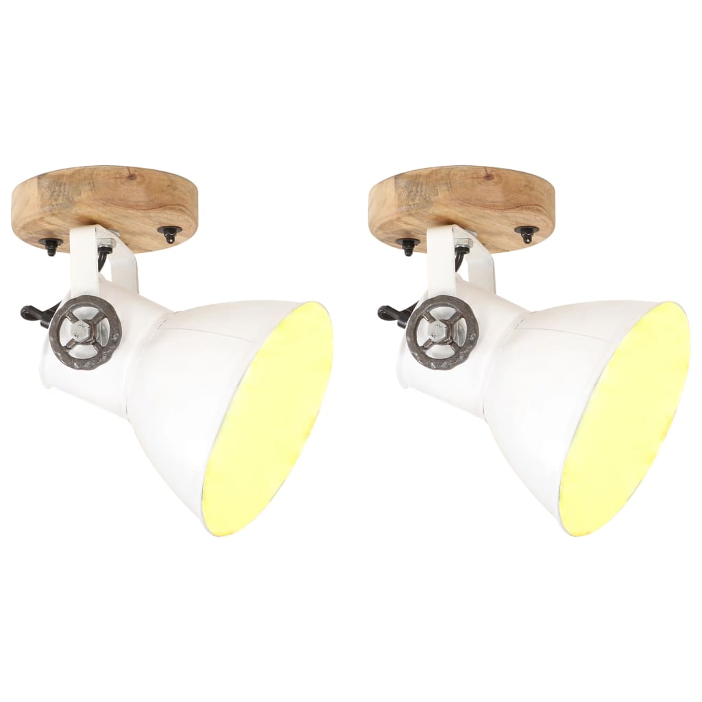 Wandlampe Industriestil 90X25 Cm E27 Weiß