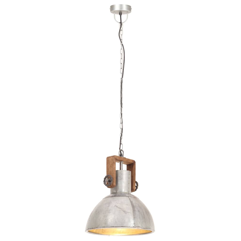 Hängelampe Industriestil 25 W N Rund 30 Cm E27 Silber