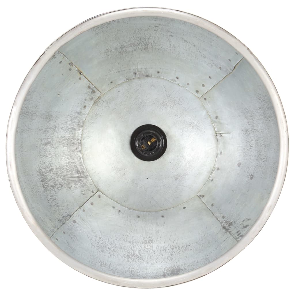 Hängelampe Industriestil 25 W N Rund 30 Cm E27 Silber