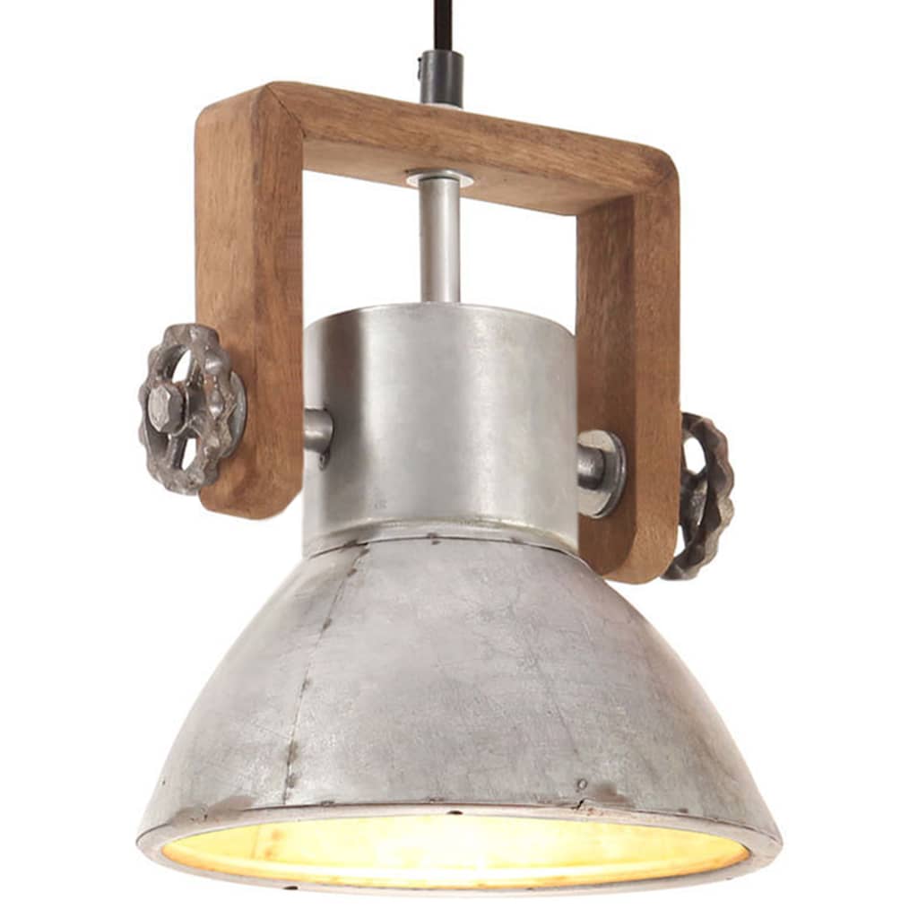 Hängelampe Industriestil 25 W N Rund 30 Cm E27 Silber