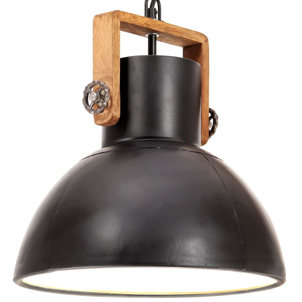 Hängelampe Industriestil 25 W Rund 30 Cm E27 Schwarz