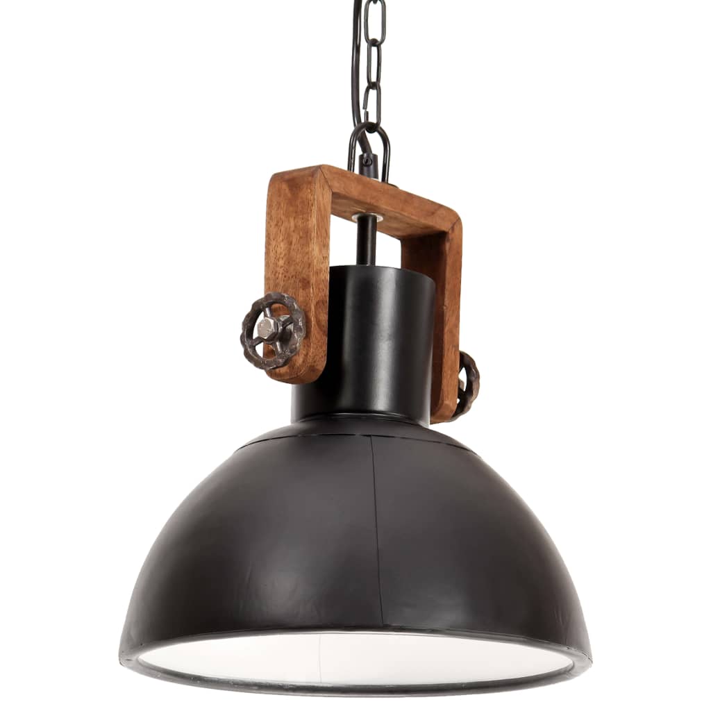 Hängelampe Industriestil 25 W Rund 30 Cm E27 Schwarz