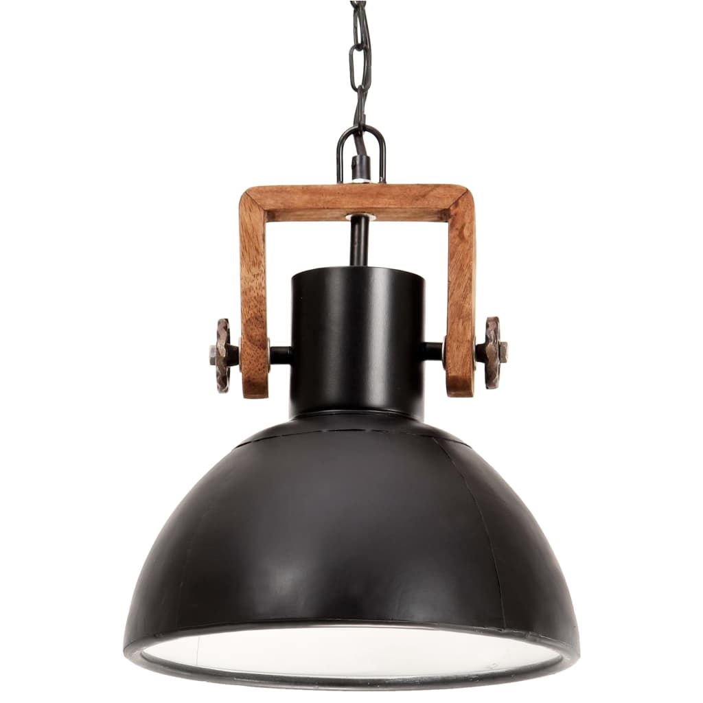 Hängelampe Industriestil 25 W Rund 30 Cm E27 Schwarz