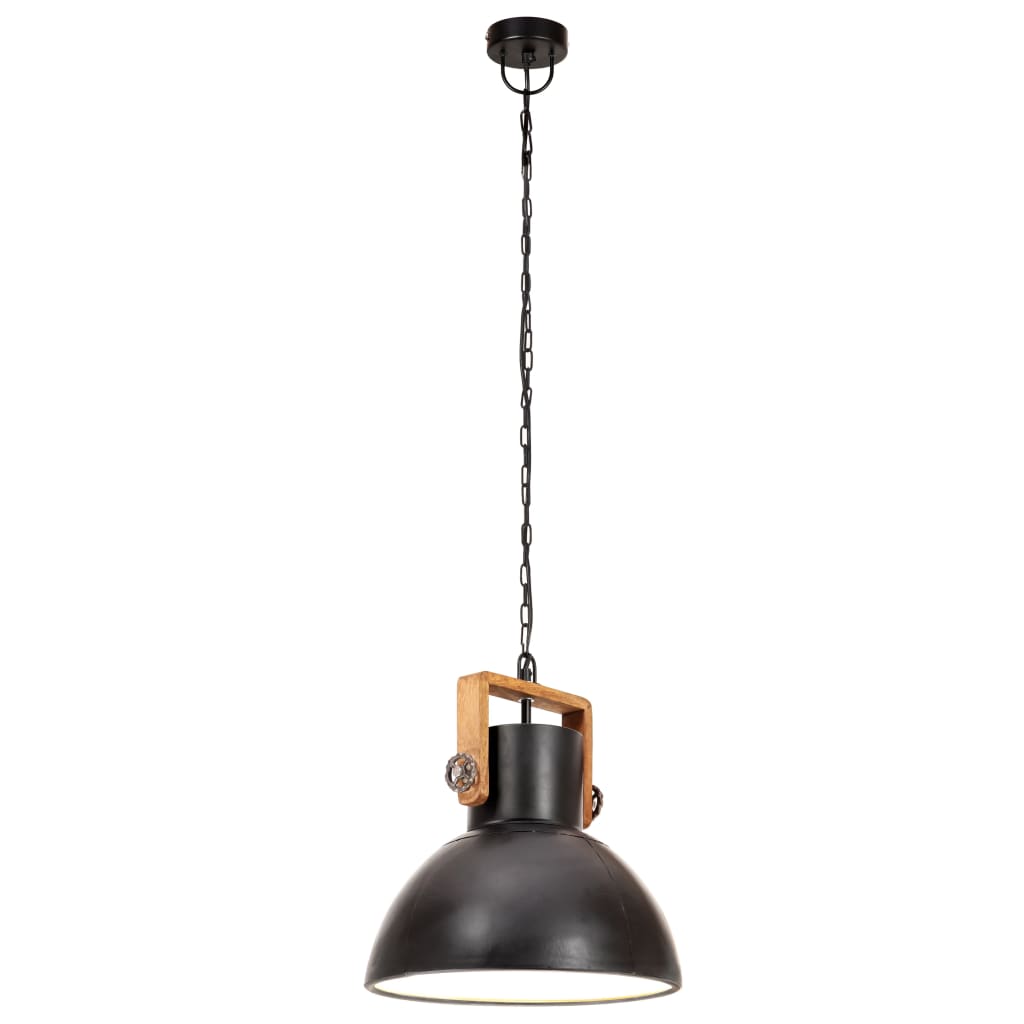 Hängelampe Industriestil 25 W Rund 30 Cm E27 Schwarz