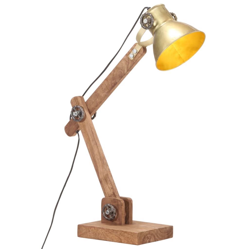 Schreibtischlampe Industriestil Messing Rund 58X18X90 Cm E27 Weiß
