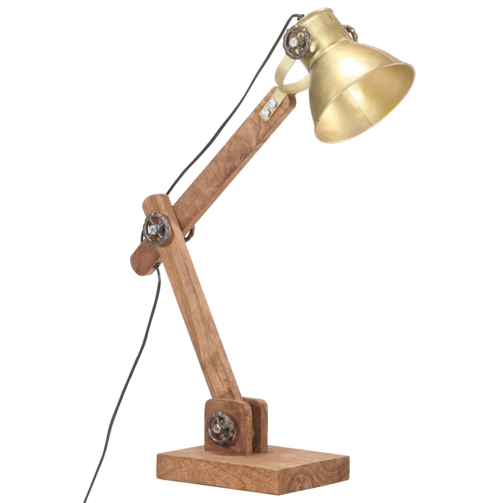 Schreibtischlampe Industriestil Messing Rund 58X18X90 Cm E27 Weiß