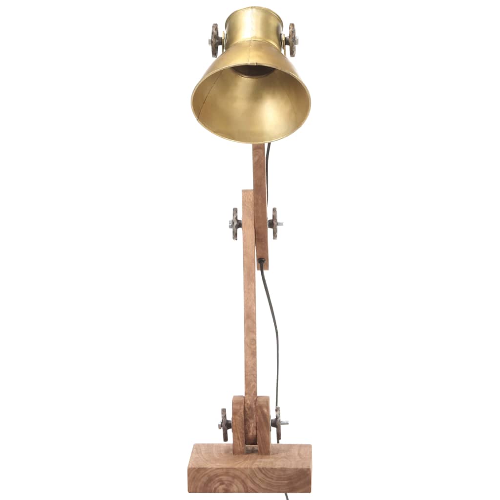 Schreibtischlampe Industriestil Messing Rund 58X18X90 Cm E27 Weiß