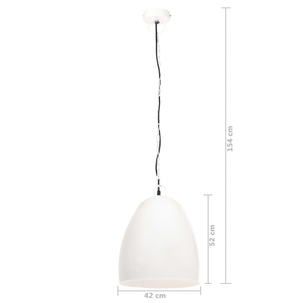 Hängelampe Industriestil 25 W Rund 42 Cm E27 Weiß