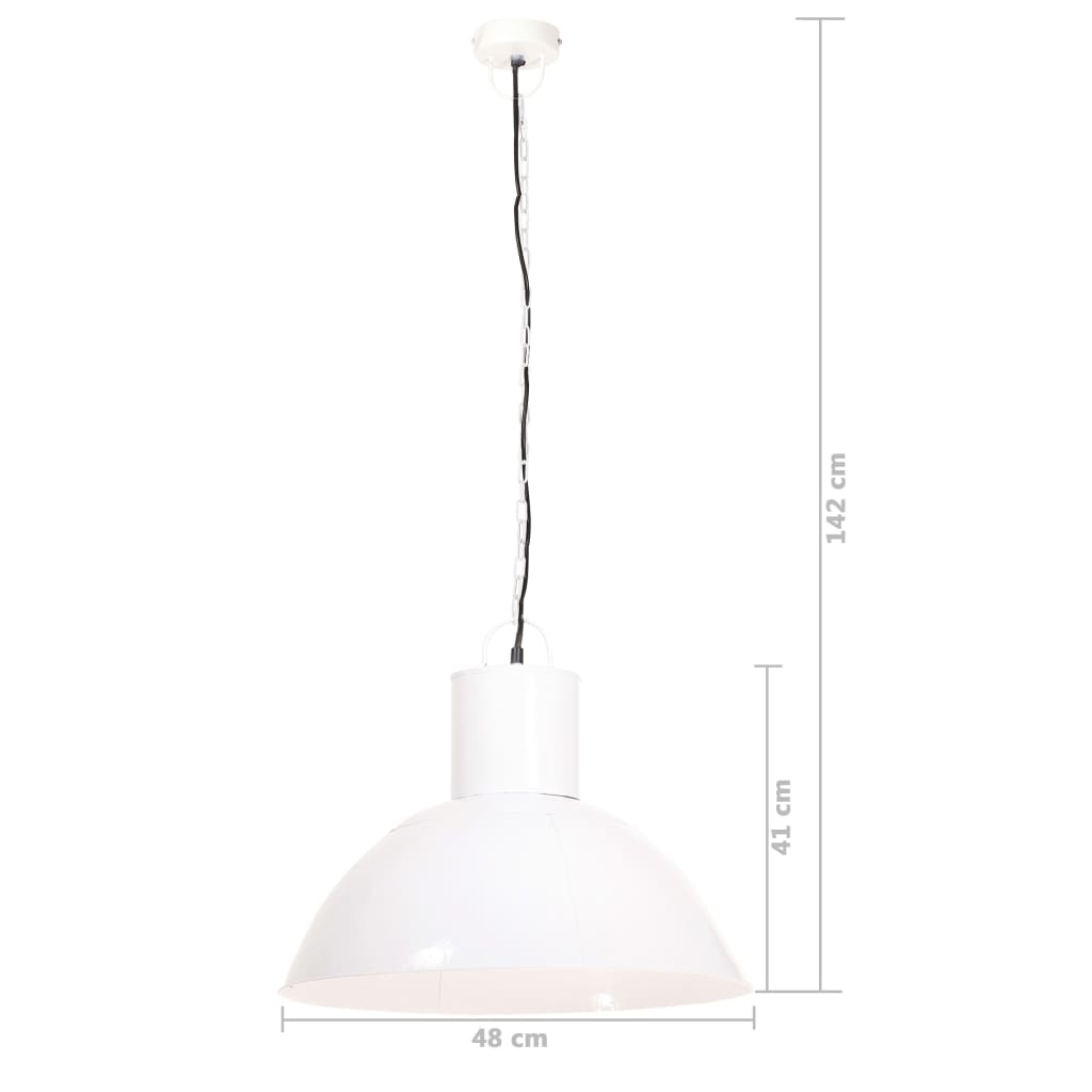 Hängelampe 25 W Rund 48 Cm E27 Weiß