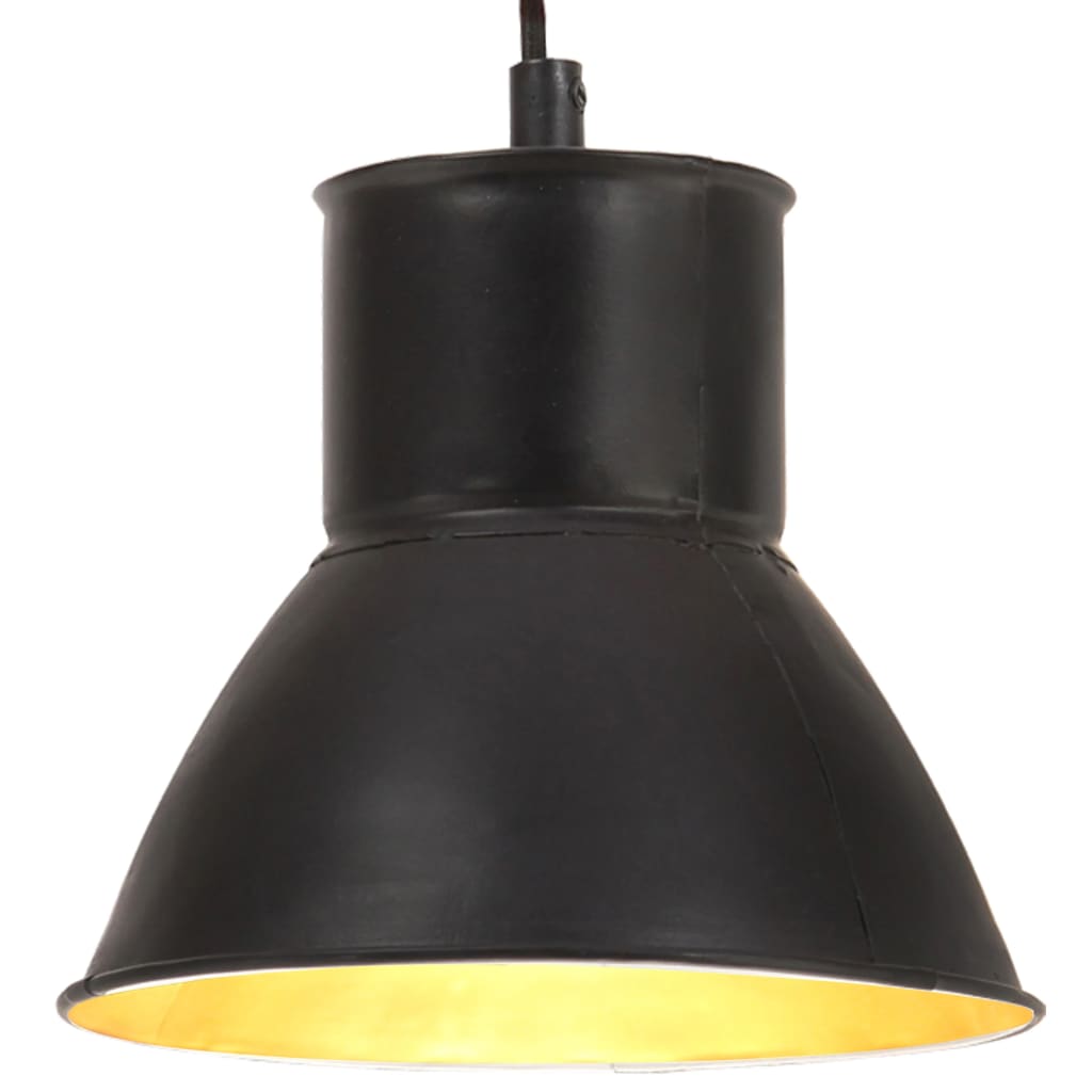 Hängelampe 25 W Rund 17 Cm E27 Schwarz