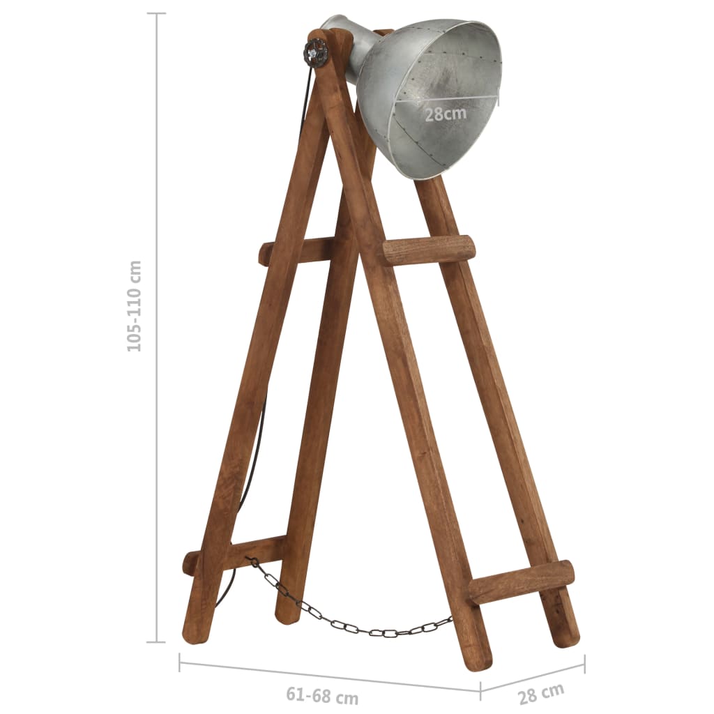 Stehlampe N E27 Mango Massivholz
