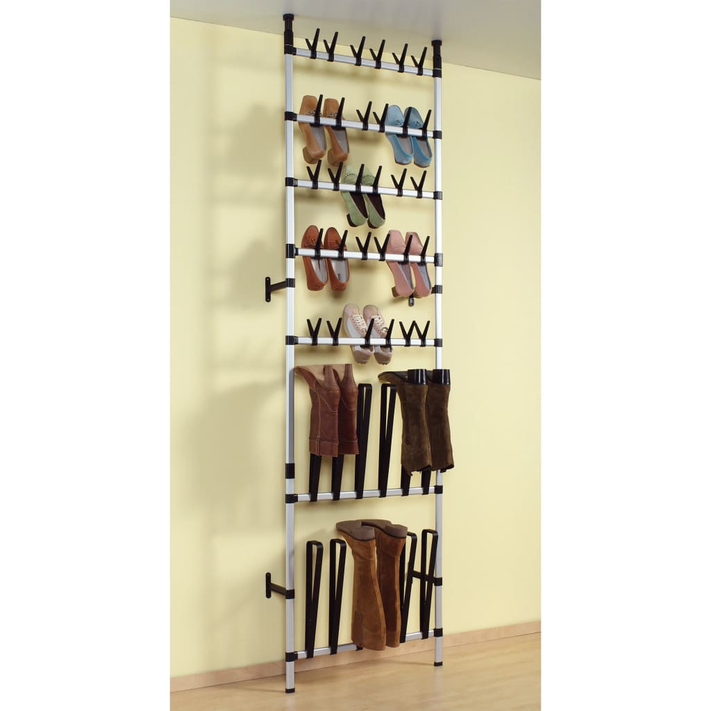 Teleskop-Schuhregal Mit Stangen Aluminium