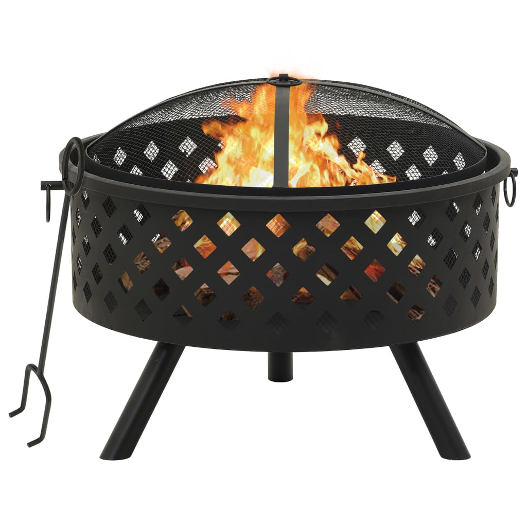 Feuerstelle Mit Schürhaken 68 Cm Xxl Stahl