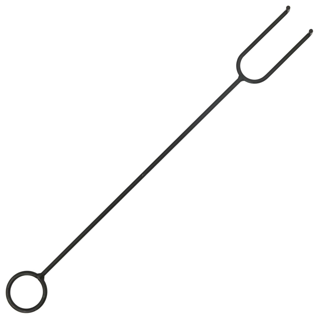 Rustikale Feuerstelle Mit Schürhaken 67,5 Cm Xxl Stahl
