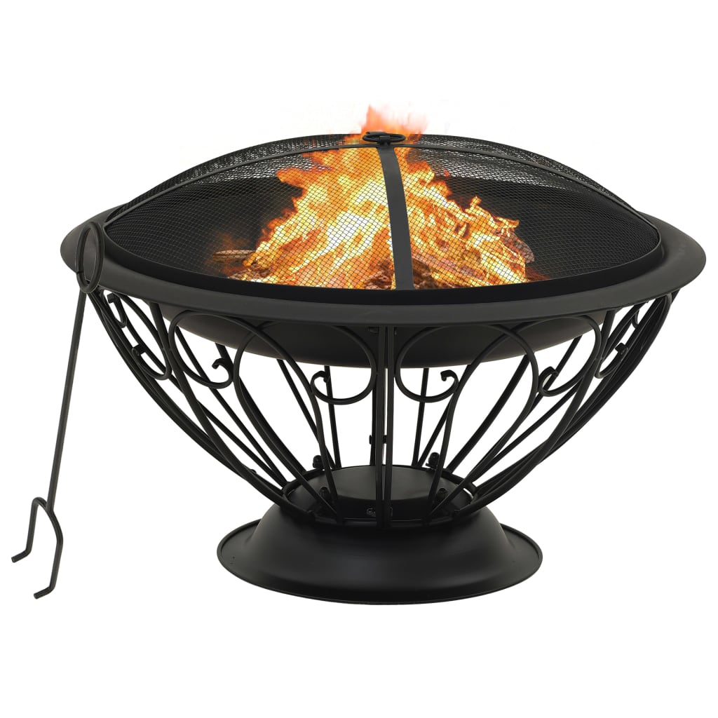 Feuerstelle Mit Schürhaken 75 Cm Xxl Stahl Räuchereiche