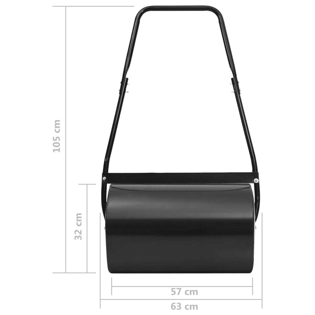 Rasenwalze 63 Cm 50 L Schwarz