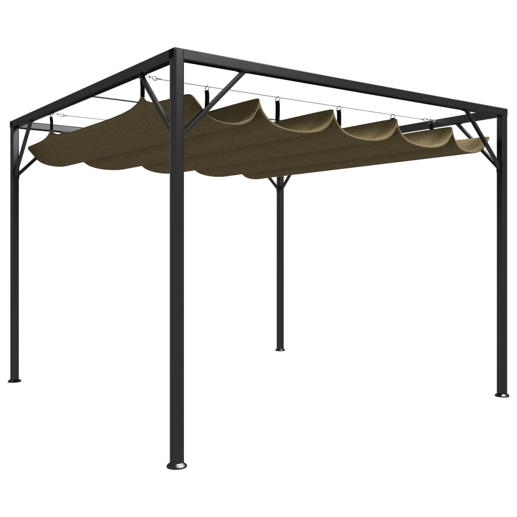 Gartenpavillon Mit Ausziehbarem Dach 3X3 M 180 G/M²