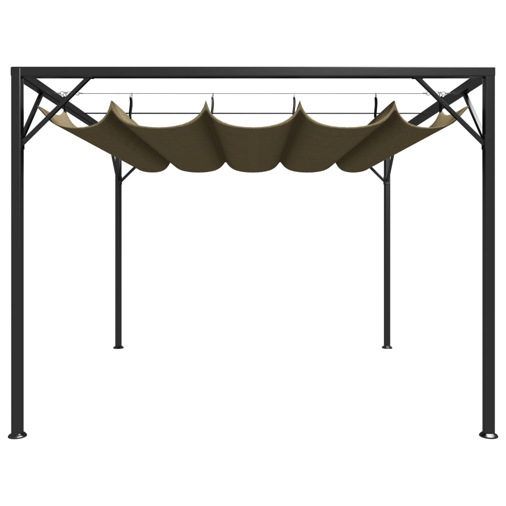 Gartenpavillon Mit Ausziehbarem Dach 3X3 M 180 G/M²