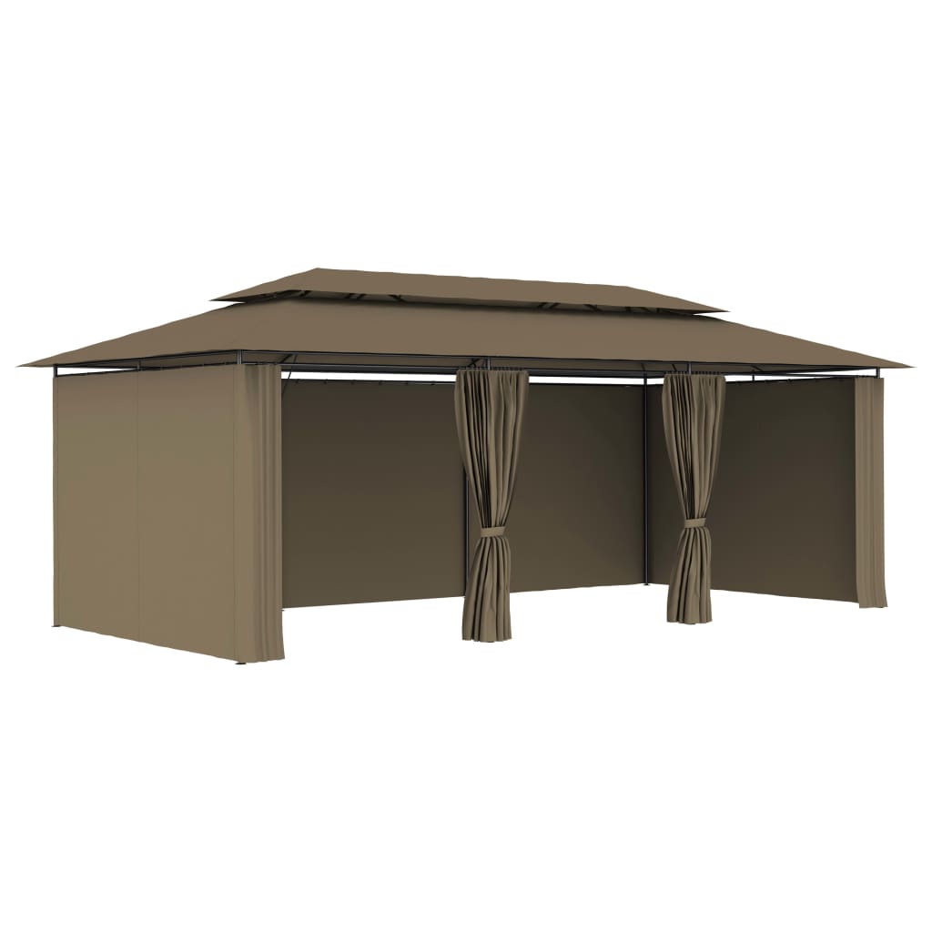 Pavillon Mit Vorhängen 600X298X270 Cm 180 G/M²