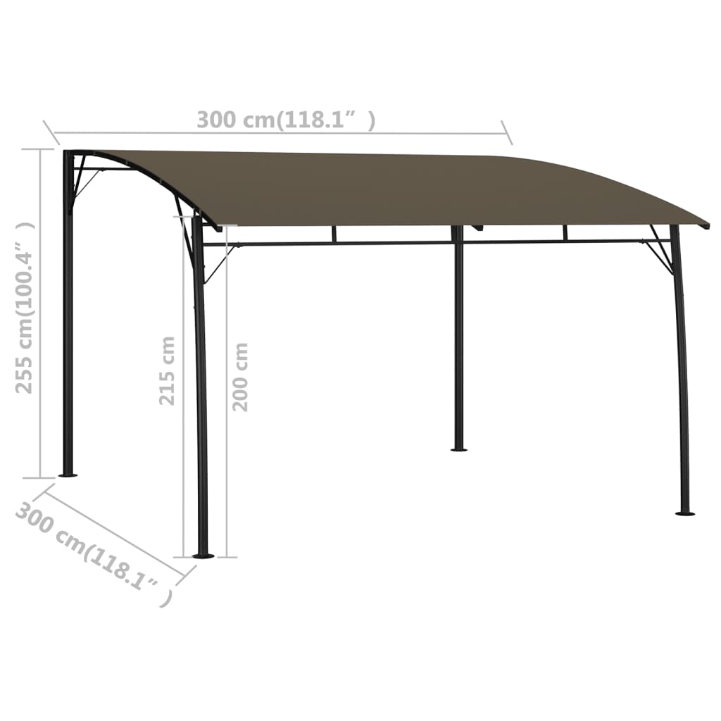 Garten-Sonnenschutz 3X3X2,55 M Taupe