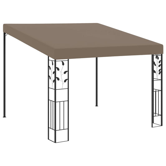 Wand-Pavillon 3X3X2,5 M Taupe Weiß