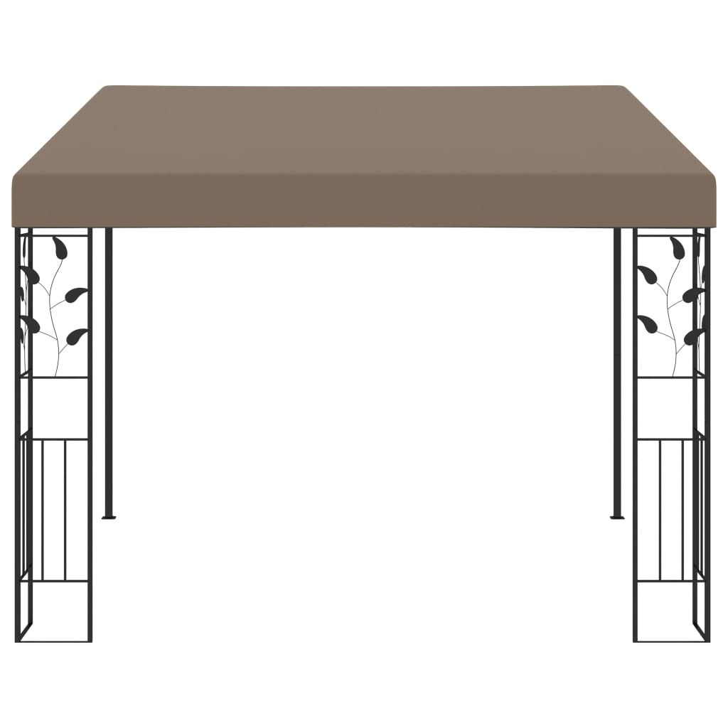 Wand-Pavillon 3X3X2,5 M Taupe Weiß