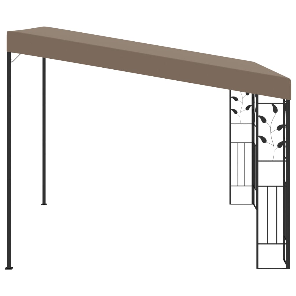 Wand-Pavillon 3X3X2,5 M Taupe Weiß