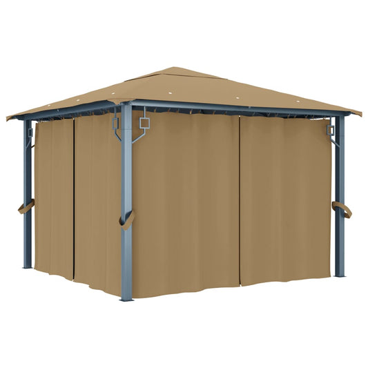 Pavillon Mit Vorhang Aluminium