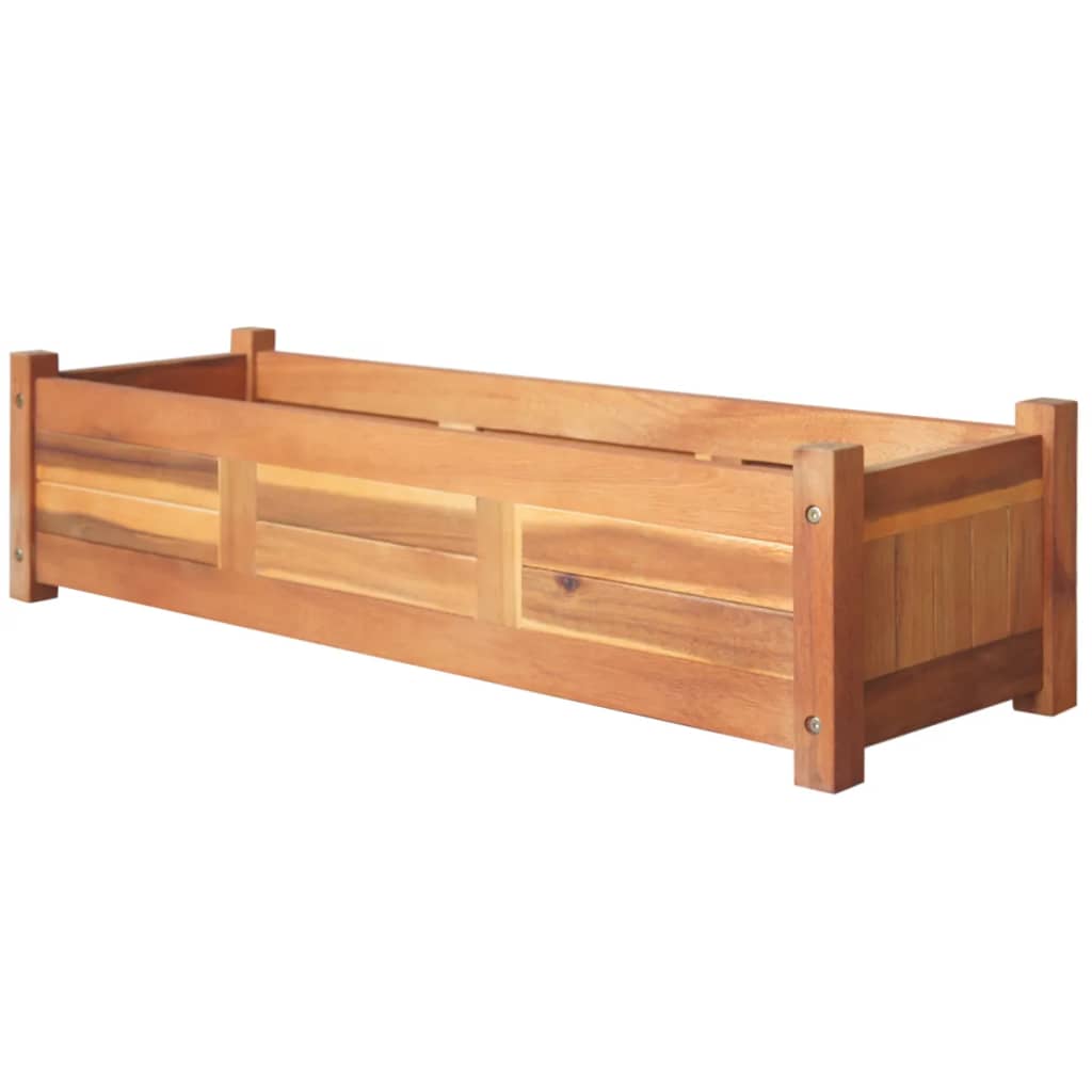 Garten-Hochbeete 2 Stk. Akazienholz 100X30X25 Cm