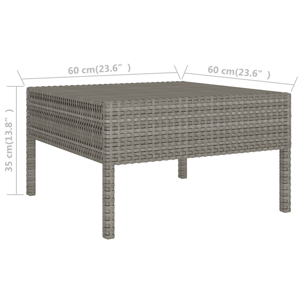 9-Tlg. Garten-Lounge-Set Mit Auflagen Poly Rattan