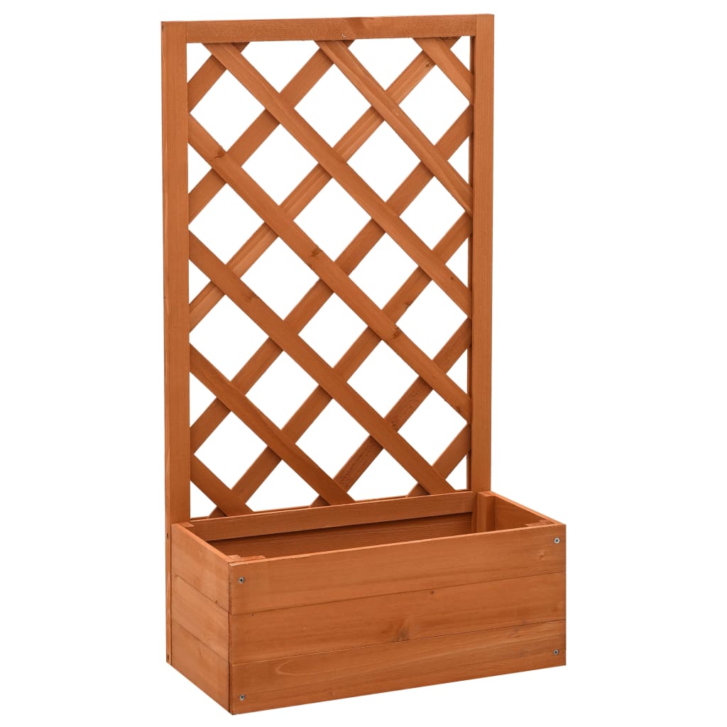 Garten-Spalier Mit Blumenkasten 50X25X90 Cm Tannenholz