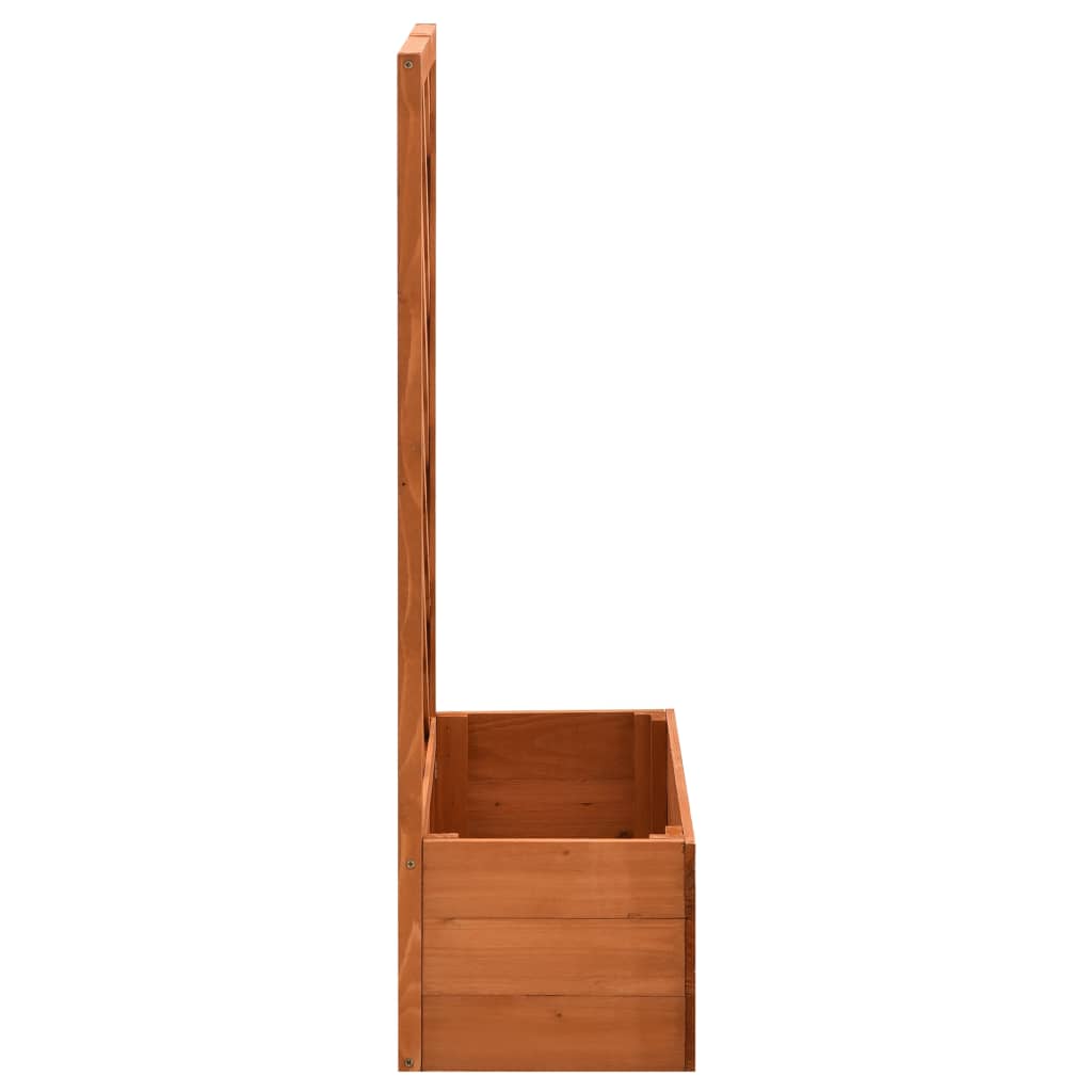 Garten-Spalier Mit Blumenkasten 50X25X90 Cm Tannenholz