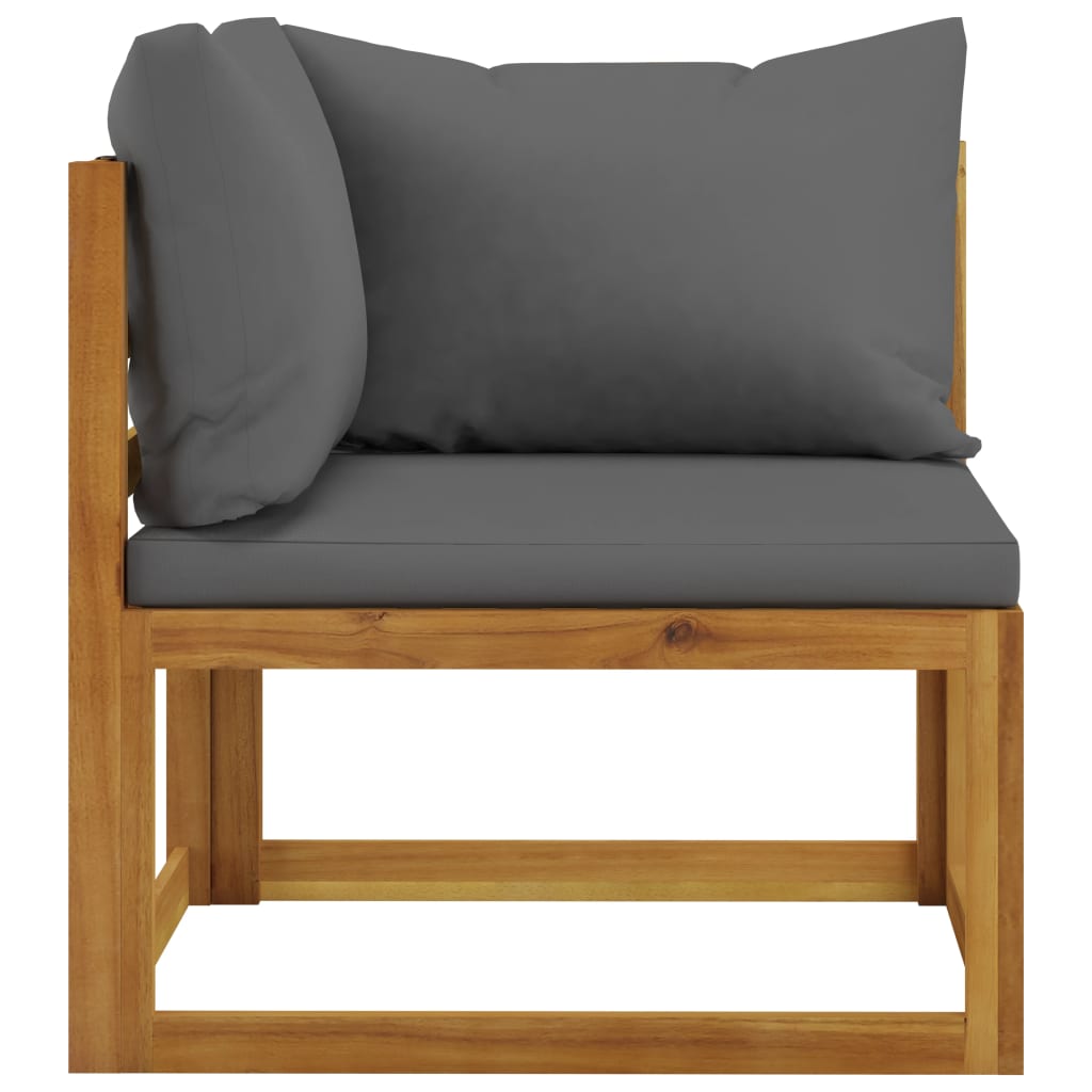 4-Tlg. Garten-Lounge-Set Mit Auflagen Massivholz Akazie